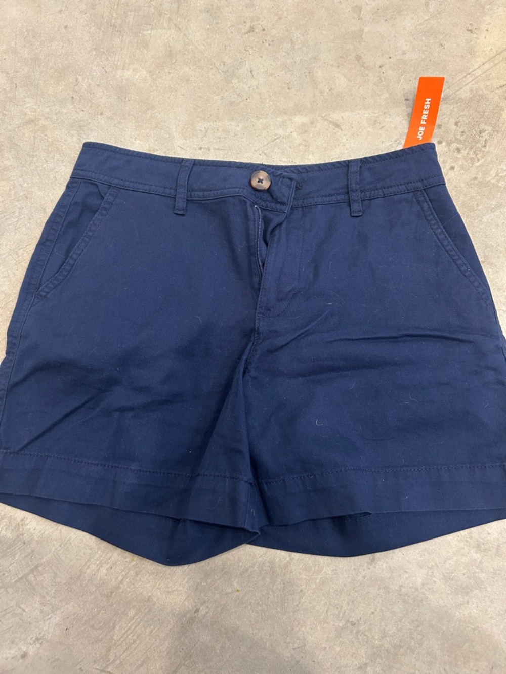 Joe Fresh Navy Cotton Blend Women's Bermuda Shorts